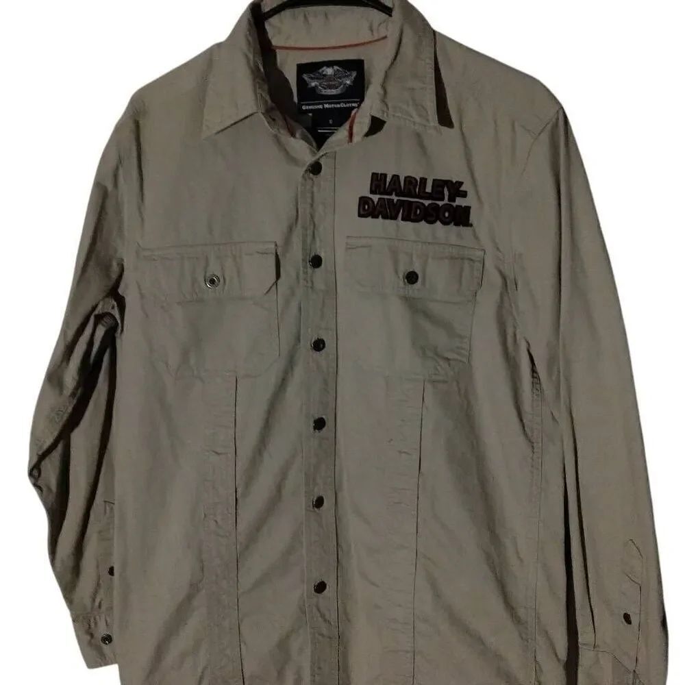Harley Davidson, Button Down Shirt, Genuine Motor Clothes, Small